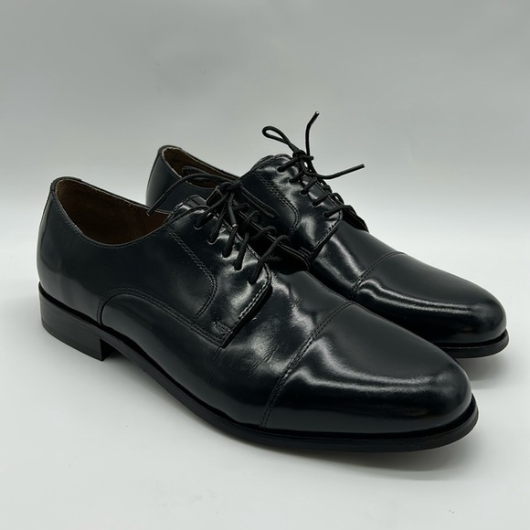 2330- Florsheim Men's Black Leather Loafers Size 9 D NWT - Picture 1 of 10